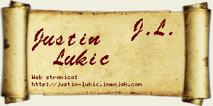 Justin Lukić vizit kartica